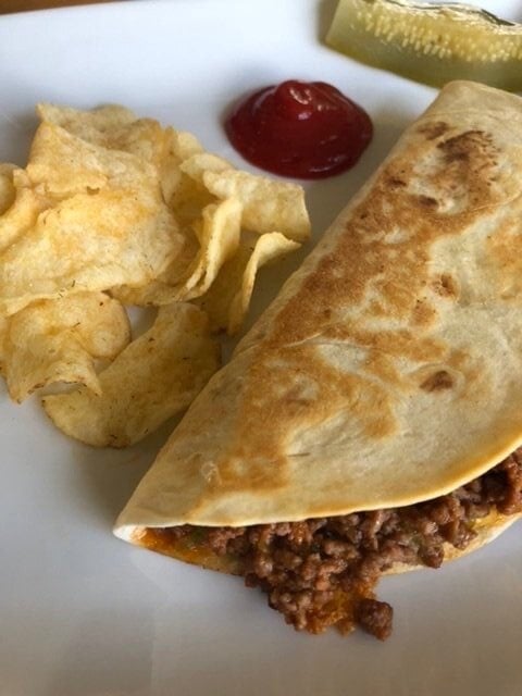 Missouri Girl Cheeseburger Quesadilla