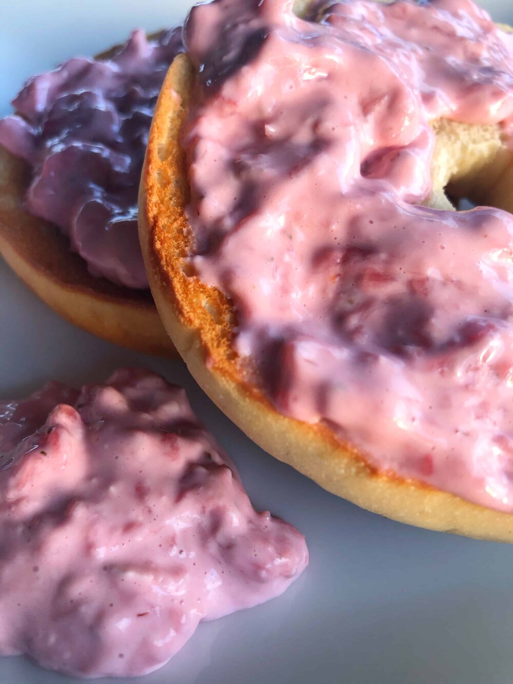 Missouri Girl Light and Healthy strawberry cream cheese. A delicious cream cheese that begins with a strawberry jam base before adding a light and healthy Greek cream cheese. So good and good for you too. Missouri Girl. Missouri Girl Blog.